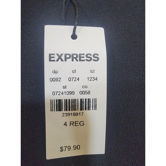 Express Pants Womens 4R Black Columnist Boot Mid Rise Dress Work Wear Office - Picture 5 of 13